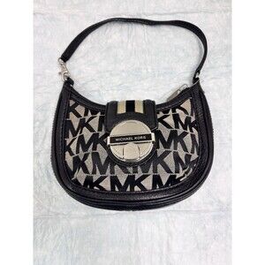 Vintage Michael Kors Y2K Black & White Monogram L Mini Shoulder Bag